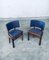 Art Deco Curved Back Side Chairs, France, 1930s, Set of 2 1