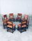 Tudor Style Cromwellian Leather Dining Chairs, England, 1940s, Set of 8, Image 18