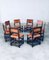 Chaises de Salle à Manger Style Tudor en Cuir Cromwellian, Angleterre, 1940s, Set de 8 19