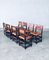 Tudor Style Cromwellian Leather Dining Chairs, England, 1940s, Set of 8, Image 23