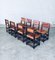 Tudor Style Cromwellian Leather Dining Chairs, England, 1940s, Set of 8, Image 24