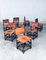 Tudor Style Cromwellian Leather Dining Chairs, England, 1940s, Set of 8, Image 22