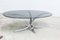 Oval Coffee Table in Chrome and Smoked Glass, 1970 1