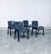 Postmodern Leather Dining Chairs, Italy, 1980s, Set of 4, Image 29
