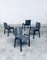 Postmodern Leather Dining Chairs, Italy, 1980s, Set of 4 22