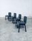 Postmodern Leather Dining Chairs, Italy, 1980s, Set of 4 23