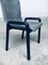 Postmodern Leather Dining Chairs, Italy, 1980s, Set of 4, Image 5