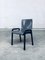 Postmodern Leather Dining Chairs, Italy, 1980s, Set of 4 1