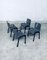 Postmodern Leather Dining Chairs, Italy, 1980s, Set of 4 19