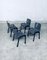 Postmodern Leather Dining Chairs, Italy, 1980s, Set of 4, Image 19