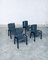 Postmodern Leather Dining Chairs, Italy, 1980s, Set of 4, Image 28