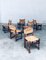 Craftsman Oak & Rush Dining Chairs, France, 1940s, Set of 6, Image 19
