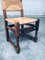 Sedie da pranzo Craftsman in quercia e giunco, Francia, anni '40, set di 6, Immagine 9