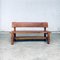 Brutalist Hand-Crafted Oak Bench, Belgium, 1960s, Image 1