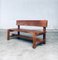 Brutalist Hand-Crafted Oak Bench, Belgium, 1960s 20