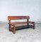 Brutalist Hand-Crafted Oak Bench, Belgium, 1960s, Image 25