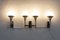 Lámpara de pared 2 individuales y 1 doble de aluminio de Gaetano Sciolari, años 60. Juego de 3, Imagen 17