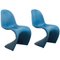 Silla apilable azul de Verner Panton para Herman Miller, años 70, Imagen 1