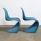 Sedia impilabile blu di Verner Panton per Herman Miller, anni '70, Immagine 2