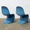 Sedia impilabile blu di Verner Panton per Herman Miller, anni '70, Immagine 3