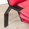 Vintage Superleggera Chair in Red Leather by Joe Colombo for Bieffeplast Italy / B-Line 10