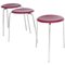 3170 Red Stackable Stools by Arne Jacobsen, 1953, Set of 3 2