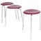 Tabourets Empilables 3170 Rouges par Arne Jacobsen, 1953, Set de 3 2