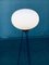 Lámpara de pie trípode italiana opalina, años 50, Imagen 8
