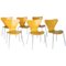 Chaises Butterfly 3107 Vintage Laminées par Arne Jacobsen pour Fritz Hansen, Set de 6 1