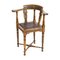 Art Nouveau Walnut Corner Armchair, 1890s 1