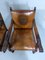 Set of Antique Leather Armchairs with Carps Print, 1890s 16