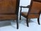 Set of Antique Leather Armchairs with Carps Print, 1890s 7