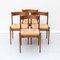 Dining Chairs in Straw and Wood, 1960s, Set of 4 3