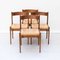 Dining Chairs in Straw and Wood, 1960s, Set of 4, Image 3