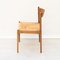 Dining Chairs in Straw and Wood, 1960s, Set of 4, Image 4