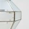 Lámpara colgante italiana de vidrio y latón niquelado, años 40, Imagen 5