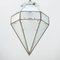 Italian Glass and Nickel-Plated Brass Pendant Light, 1940s 3