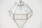 Lampada a sospensione in vetro e ottone nichelato, Italia, anni '40, Immagine 11
