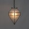 Italian Glass and Nickel-Plated Brass Pendant Light, 1940s, Image 12