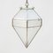 Italian Glass and Nickel-Plated Brass Pendant Light, 1940s 6