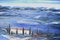 Morgan, Beau paysage provence bleue, Öl auf Leinwand, 1980er 2