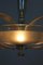Lámpara de techo Art Déco alta de vidrio curvado de ESC Zukov, años 40, Imagen 5