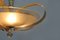 Lámpara de techo Art Déco alta de vidrio curvado de ESC Zukov, años 40, Imagen 9