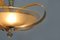 Tall Art Deco Curved Glass Ceiling Light from ESC Zukov, 1940s 9