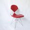 Red Leather DKR Bikini Chairs by Charles and Ray Eames for Vitra, Set of 4, Image 2