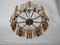 Brass & Cystal Glass Chandelier, 1970s 6