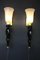 Gold and Black Murano Glass Sconces in the style of Barovier, 1990, Set of 2 3