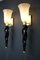 Gold and Black Murano Glass Sconces in the style of Barovier, 1990, Set of 2 4