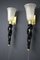 Gold and Black Murano Glass Sconces in the style of Barovier, 1990, Set of 2 16