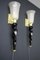 Gold and Black Murano Glass Sconces in the style of Barovier, 1990, Set of 2 15